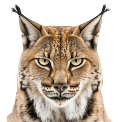 lberian lynx looking on background - obrazy, fototapety, plakaty