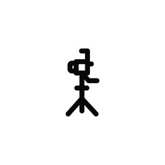 camera on tripod vector illustration