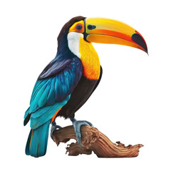 Toucan bird looking on background