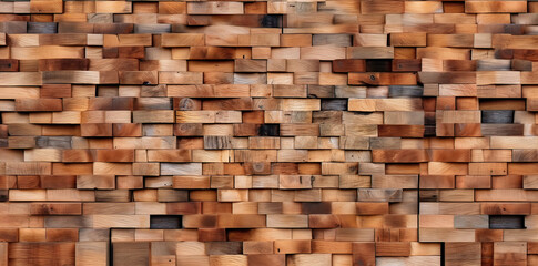 Fototapeta premium Old wooden wall desktop background ,Generative AI