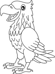 eagle line art for coloring book page