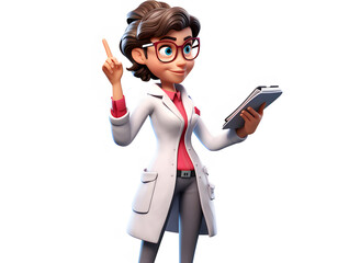 Funny doctor cartoon character