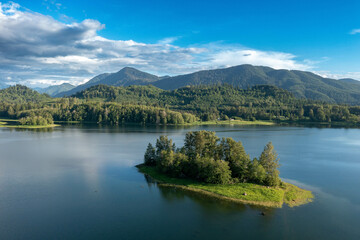Fototapeta na wymiar Alder Lake in Washington State