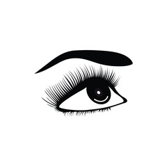 black eyelashes logo icon