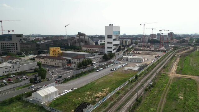 Europe, Italy, Milan 23 - Area where the Milano Cortina 2026 Olympic Village will be built in Scalo Porta Romana - Prada Tower Foundation and gold palace