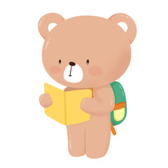teddy bear with a book