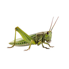 grasshopper isolated on white - obrazy, fototapety, plakaty