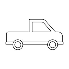 pick up outline illustration on white background doodle