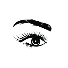 black eyelashes logo icon