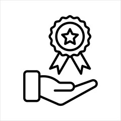 Award Medal Icon Vector Logo Design Template, vector illustration on white background