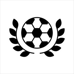 Obraz premium football emblem vector logo best design simple icon, vector illustration on white background