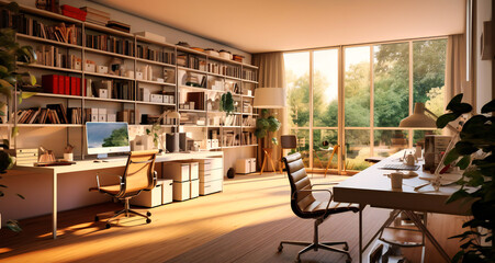 a modern and well organized office space