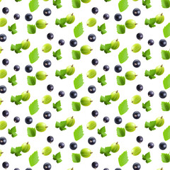 Agrust with blackcurrant background for decoration.

