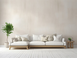 Fototapeta na wymiar Living room interior background wall mockup , Mockups Design 3D, HD