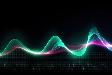 Fototapeta premium abstract futuristic background with pink blue glowing neon moving high speed wave lines and bokeh lights. Data transfer concept Fantastic wallpaper