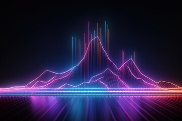 abstract futuristic background with pink blue glowing neon moving high speed wave lines and bokeh lights. Data transfer concept Fantastic wallpaper