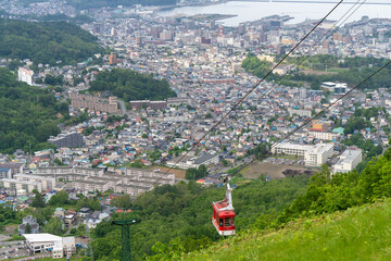 小樽　都市景観　天狗山　街並み　シマリス園　動物　小動物　栗鼠