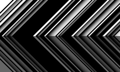 Obraz premium Abstract black arrow line shadow direction geometric on white design modern futuristic background vector