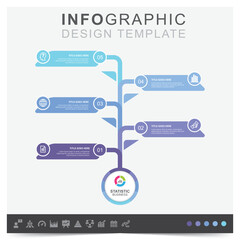 Infographic business plan and icons set