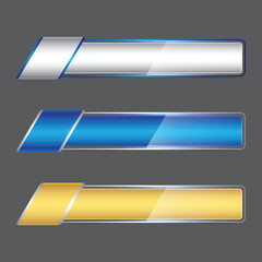 Template shiny gradient lower third nameplate label