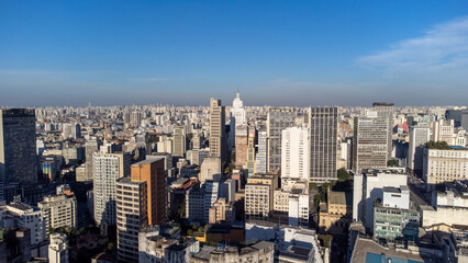 aerial view Praça da República, originally known as Largo dos Curros, is one of the most traditional places in the city of São Paulo.