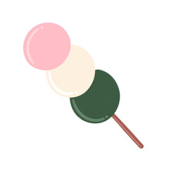 Dango Cartoon illustration Japanese Dessert Japanese Sweet Japanese Dango