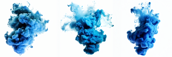 Poster Blue smoke cloud ink in water transparent - Generative AI © mr_marcom