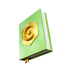 3d ramadan islamic element rendering icon islamic quran 3d icon