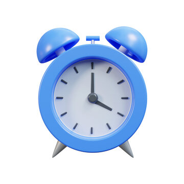 minimalist alarm clock isolated 3d render or 3d rendering alarm clock icon