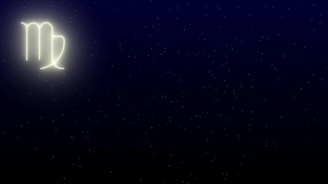virgo star animated virgo zodiac star on black night sky