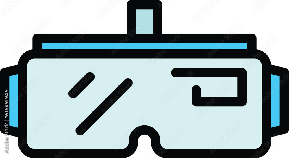 Poster goggles visual icon. outline goggles visual vector icon for web design isolated on white background 