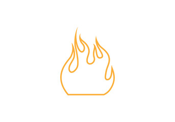 The fire illustration design for logo