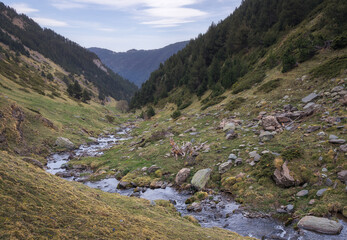 Tranquil Pyrenees Ridge with Stunning Mountain Range and Valley View