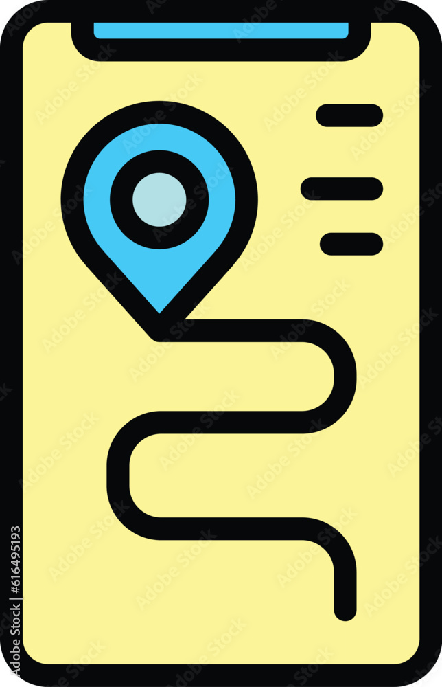Poster smart navigation car icon. outline smart navigation car vector icon for web design isolated on white