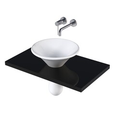 Washbasin isolated on white background, sink, 3D illustration, cg render