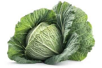 Obraz premium cabbage isolated on white background. AI generated