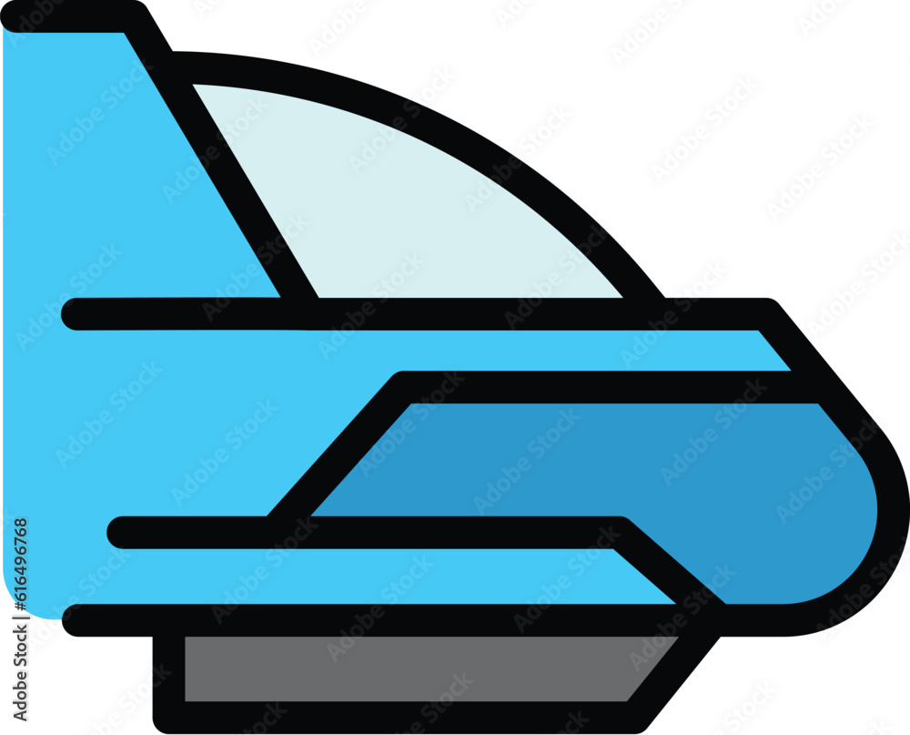 Poster high speed railway icon. outline high speed railway vector icon for web design isolated on white bac