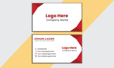 Minimalist business card layout