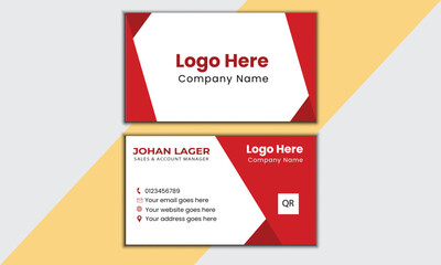 Modern and minimalist business card layout