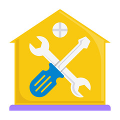 home repair and maintenance services concept vector icon design, Housekeeping symbol, Office caretaker sign, porter or cleanser equipment stock illustration