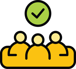 Narrow market workgroup icon. Outline Narrow market workgroup vector icon for web design isolated on white background color flat