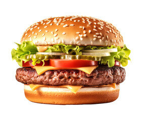 hamburger isolated on transparent background