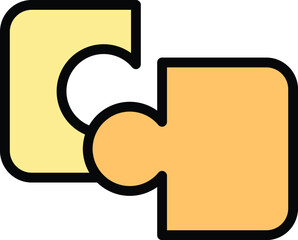 Perfectionism puzzle icon. Outline Perfectionism puzzle vector icon for web design isolated on white background color flat