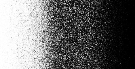 Dotwork noise pattern background. Black stipple dots and strips. Abstract noise dotwork pattern. Sand grain effect. Black dots grunge banner. Stipple spots.