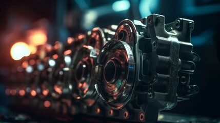 Revving Up Technology: A Look at the Powerful Machines and Tools Driving the Auto and Industrial Industries with Metal and Electric Engines, generative AIAI Generated