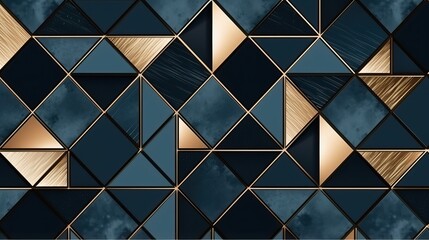 Geometric pattern with a metallic color scheme (Ai generated)