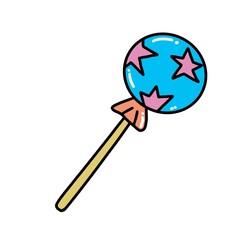 Blue lollipop with pink Star