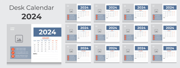 Desk calendar 2024