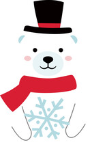 christmas polar bear