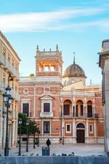 Fototapeta premium VALENCIA , SPAIN - DECEMBER 6, 2021: historical buildings in Valencia old town